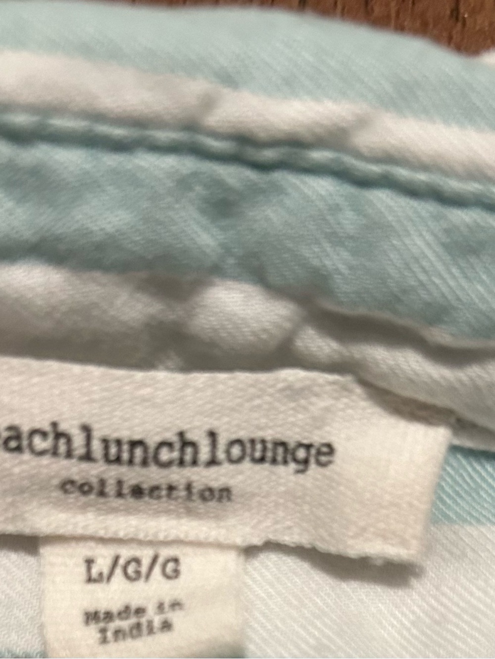 beachlunchlounge Mint and White Striped Shirt - Picture 3 of 3